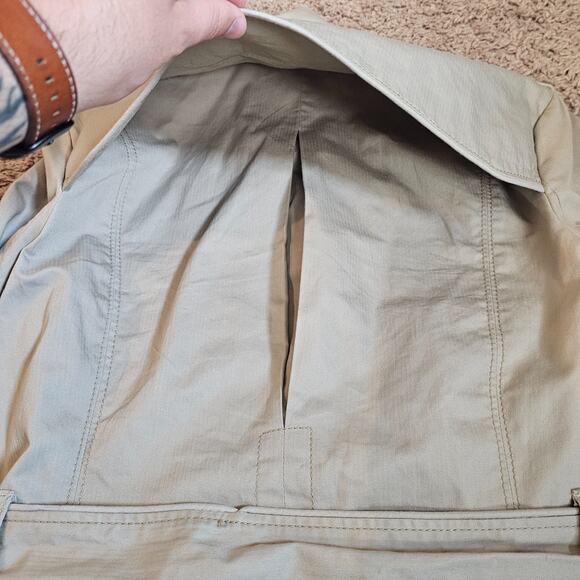 American Eagle Outfitters Trench Coat Womens Med Beige Double Breasted Belted - Picture 10 of 16